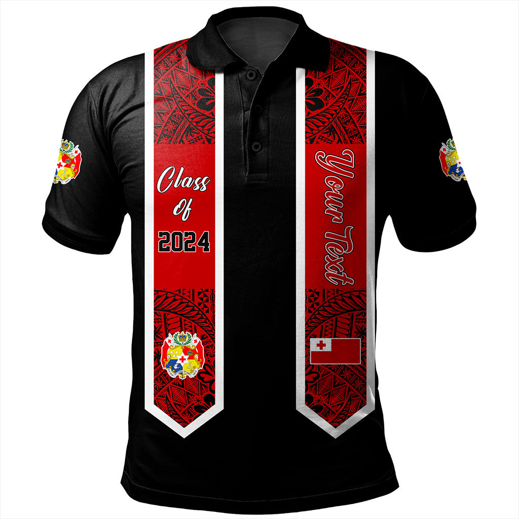 Tonga Polo Shirt Custom Flag Polynesia Tribal Grad Style