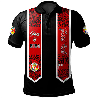 Tonga Polo Shirt Custom Flag Polynesia Tribal Grad Style