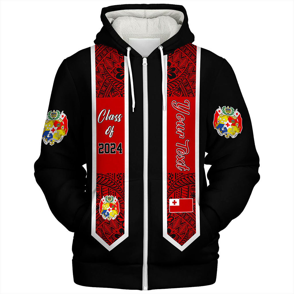 Tonga Sherpa Hoodie Custom Flag Polynesia Tribal Grad Style