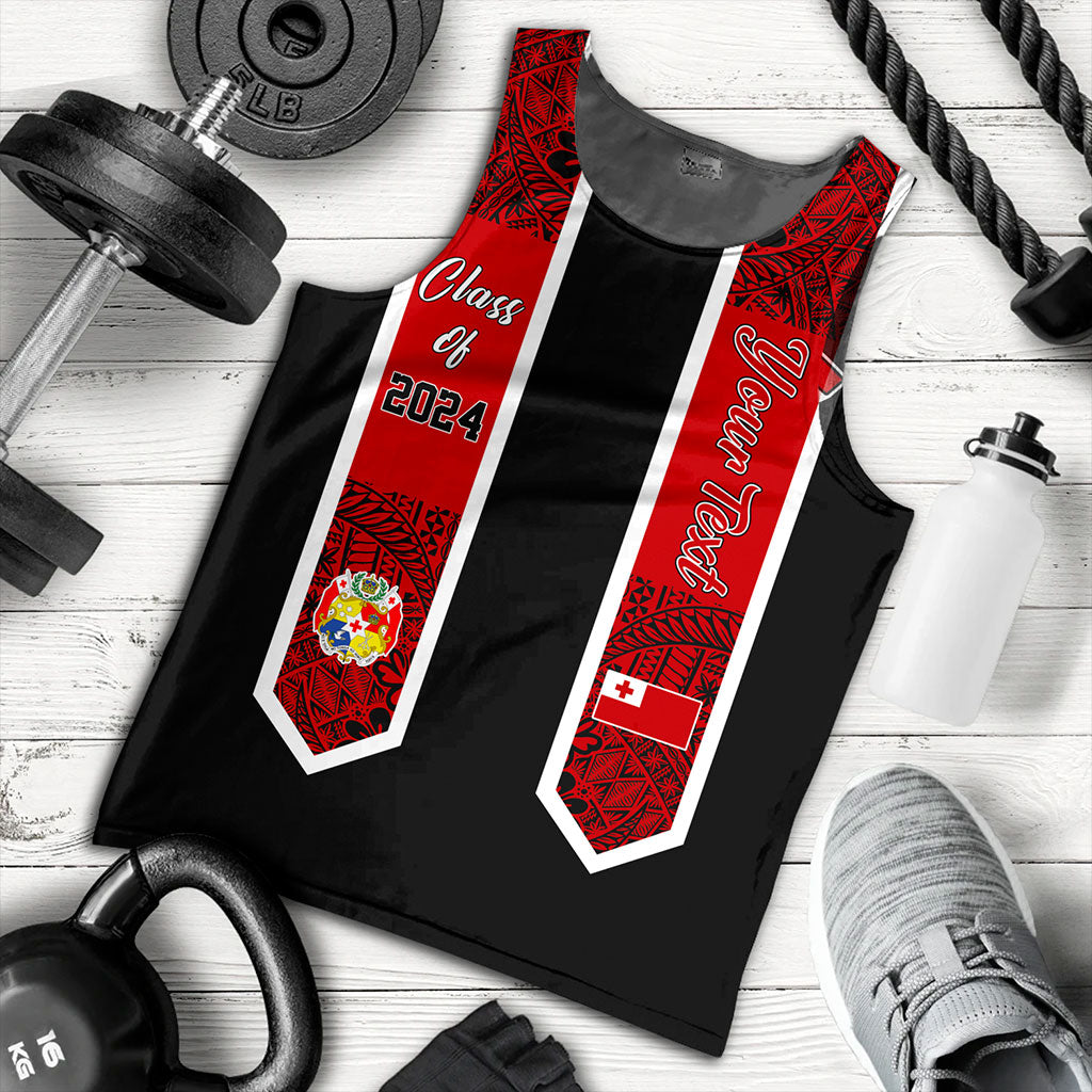 Tonga Tank Top Custom Flag Polynesia Tribal Grad Style