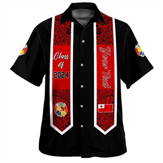 Tonga Hawaiian Shirt Custom Flag Polynesia Tribal Grad Style