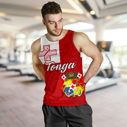 Tonga Tank Top Flag Design With Pattern