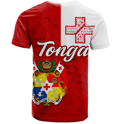 Tonga T-Shirt Flag Design With Pattern