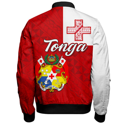 Tonga Bomber Jacket Flag Design With Pattern