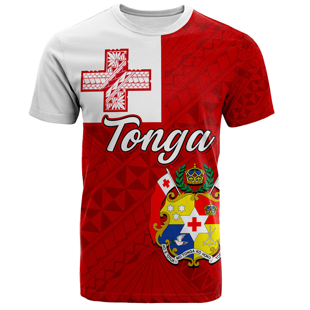 Tonga T-Shirt Flag Design With Pattern