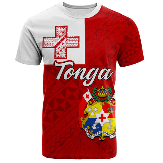 Tonga T-Shirt Flag Design With Pattern