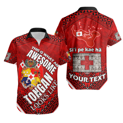 Tonga Short Sleeve Shirt - Custom Awesome Tongan Patterns Short Sleeve Shirt