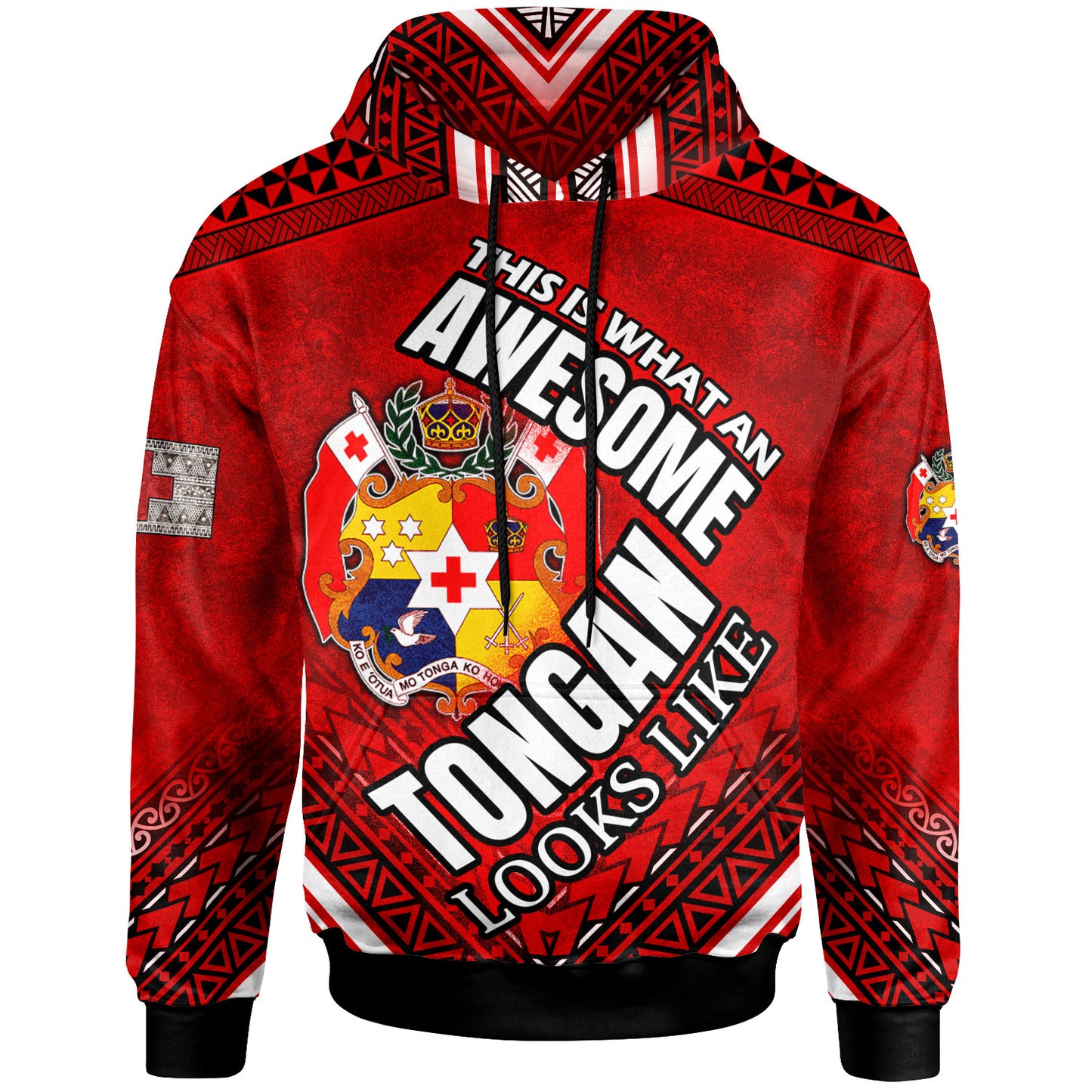Tonga Hoodie - Custom Awesome Tongan Patterns Hoodie