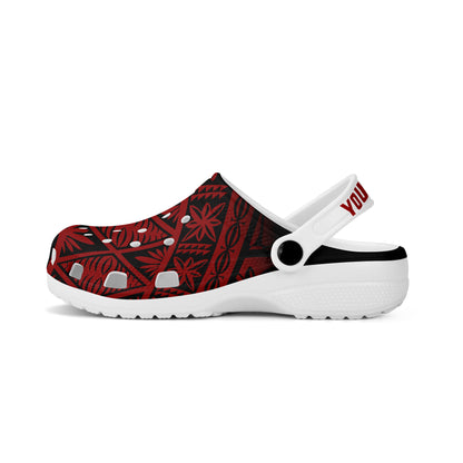 Tonga Clogs Shoes Custom Text Tonga Kupesi Ngatu