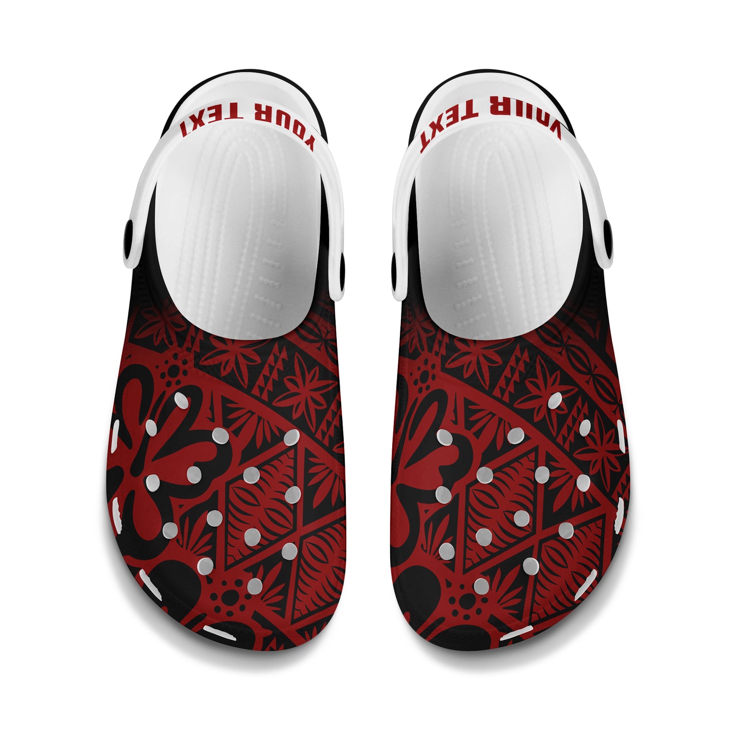 Tonga Clogs Shoes Custom Text Tonga Kupesi Ngatu