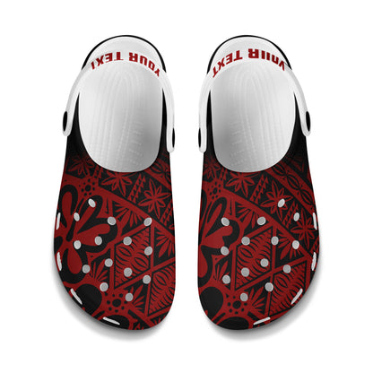 Tonga Clogs Shoes Custom Text Tonga Kupesi Ngatu