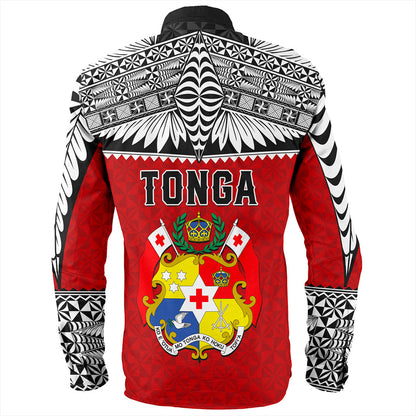 Tonga Long Sleeve Shirt Ngatu Design Tribal New Style