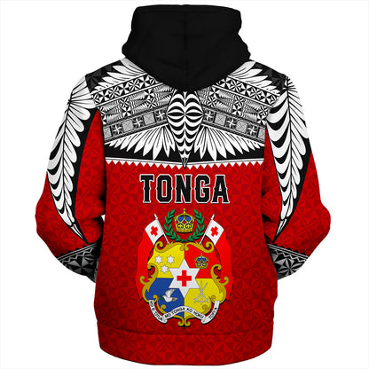 Tonga Sherpa Hoodie Ngatu Design Tribal New Style