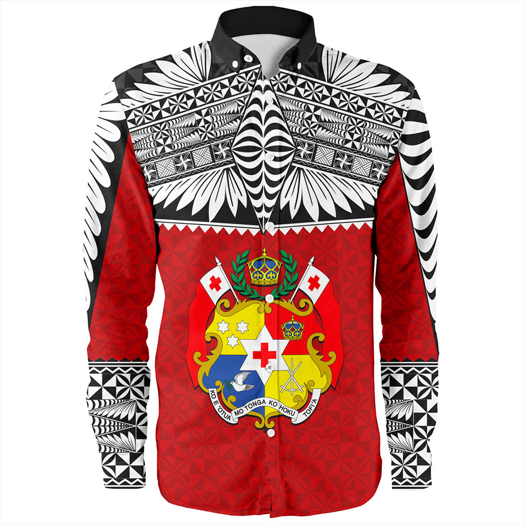 Tonga Long Sleeve Shirt Ngatu Design Tribal New Style