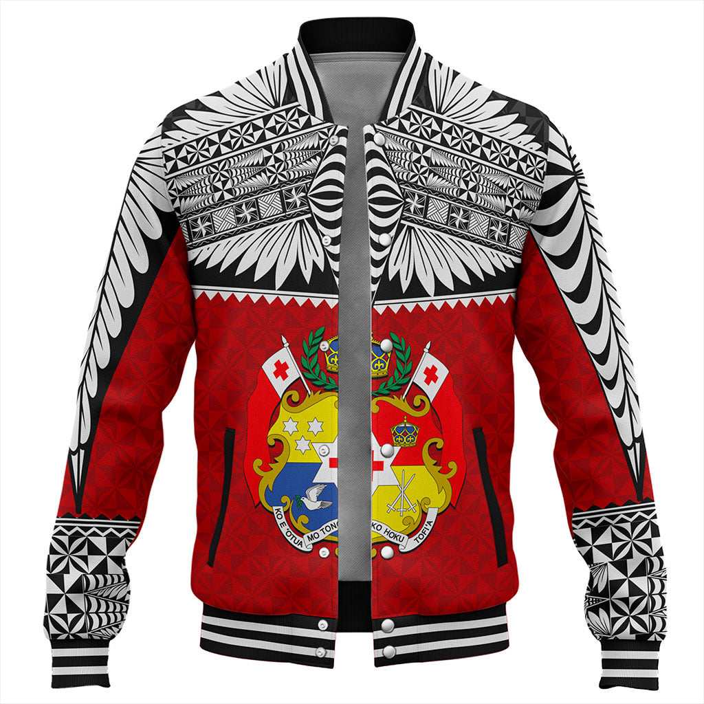 Tonga Baseball Jacket Ngatu Design Tribal New Style