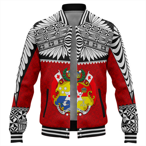 Tonga Baseball Jacket Ngatu Design Tribal New Style