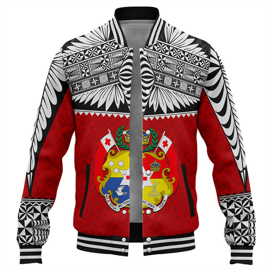 Tonga Baseball Jacket Ngatu Design Tribal New Style