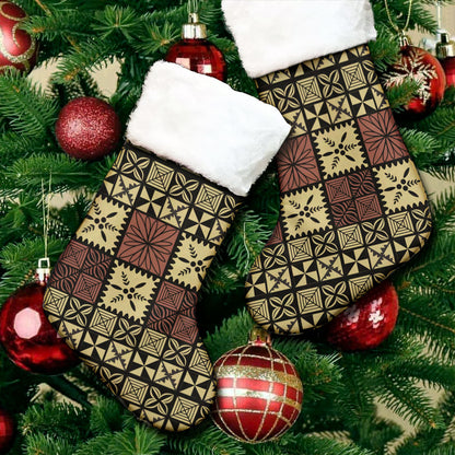 Tonga Christmas Stocking Ngatu Style