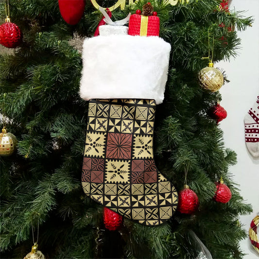 Tonga Christmas Stocking Ngatu Style