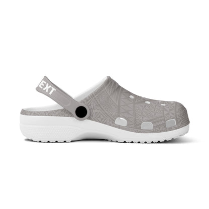Tonga Clogs Shoes Custom Text Ngatu Tradiational Pattern