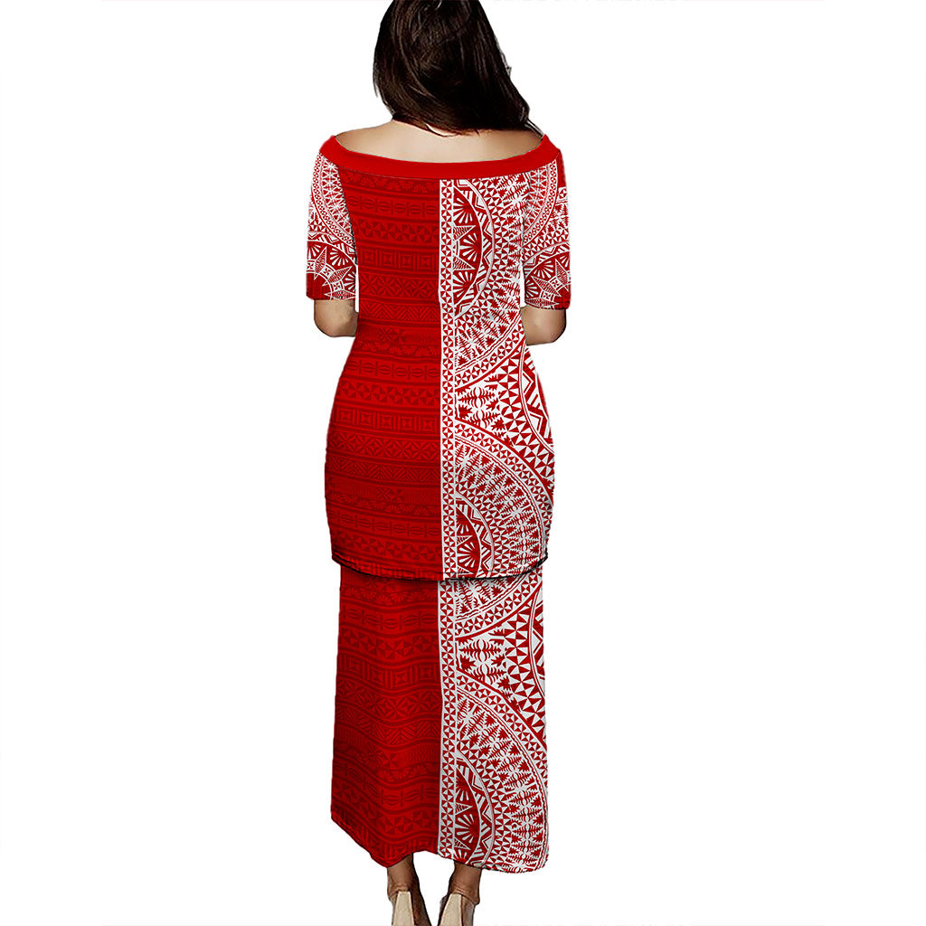 Tonga Puletasi Ngatu Traditional Half Concept