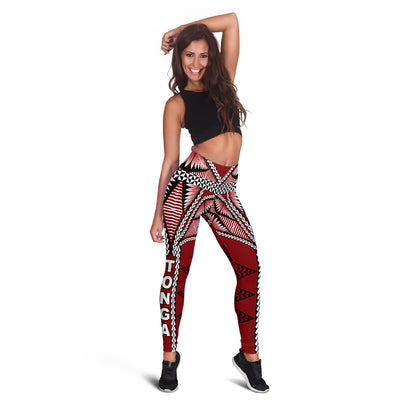 Tonga Polynesian Legging - Tongan Ngatu Pattern