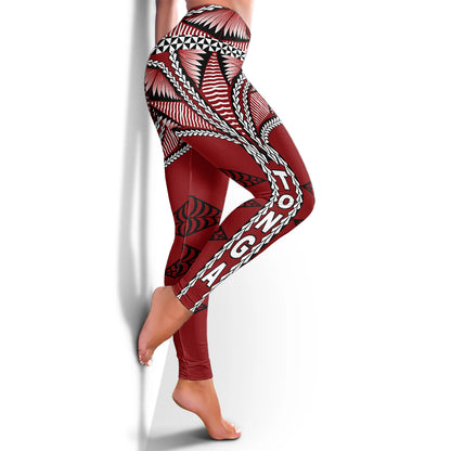 Tonga Polynesian Legging - Tongan Ngatu Pattern