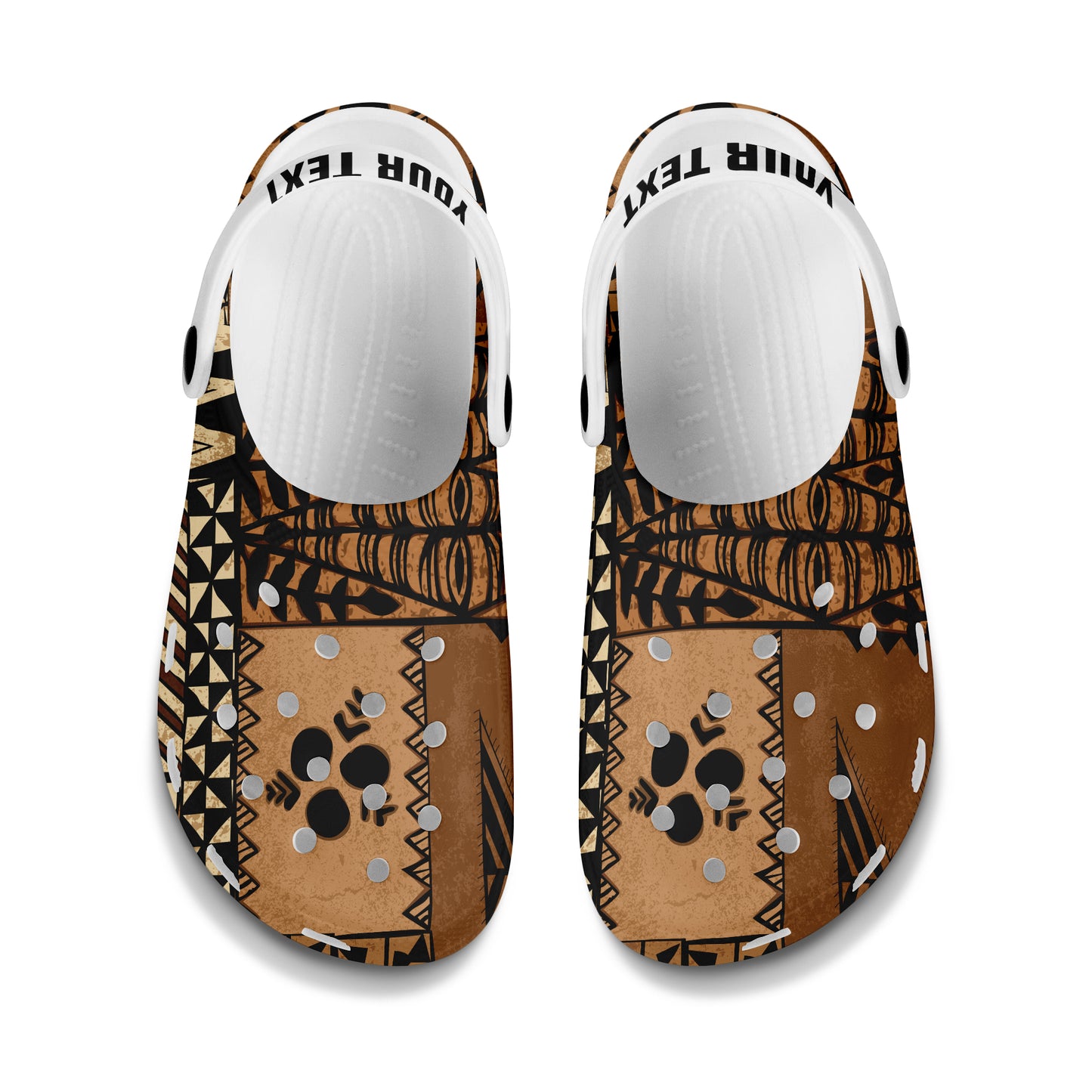 Tonga Clogs Shoes Custom Text Tonga Siapo