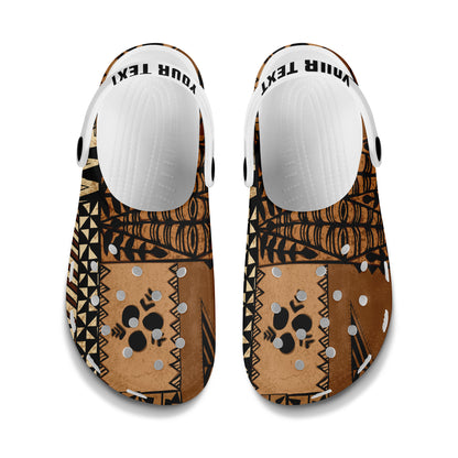 Tonga Clogs Shoes Custom Text Tonga Siapo
