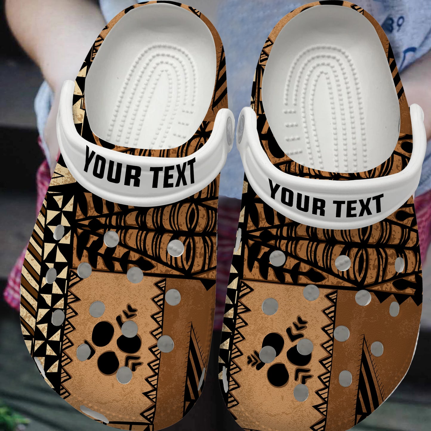 Tonga Clogs Shoes Custom Text Tonga Siapo