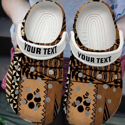 Tonga Clogs Shoes Custom Text Tonga Siapo