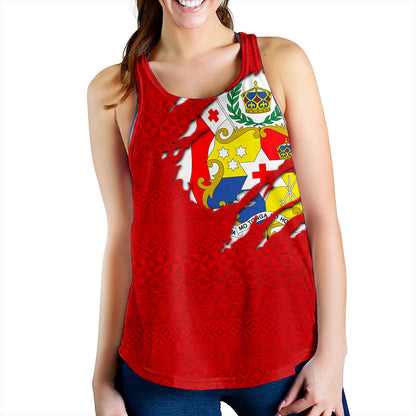 Tonga Women Tank Ngatu Crack Style Ver.1