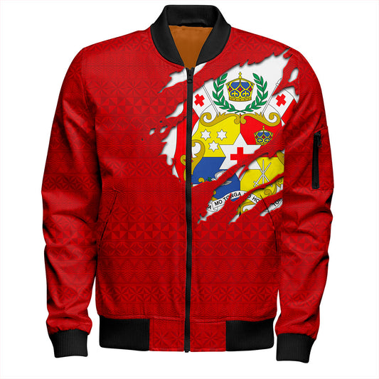 Tonga Bomber Jacket Ngatu Crack Style Ver.1