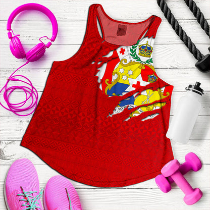 Tonga Women Tank Ngatu Crack Style Ver.1