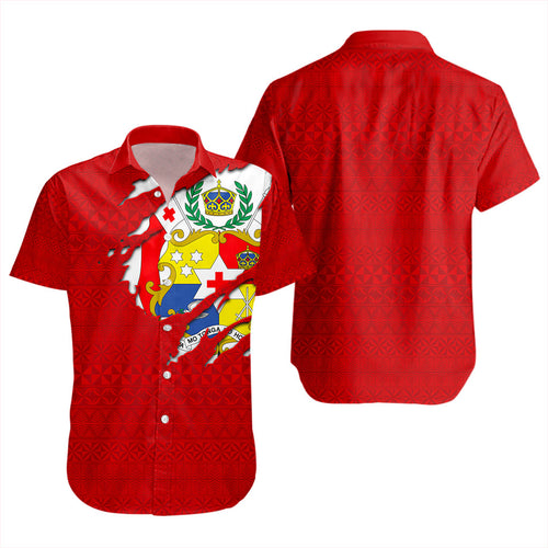 Tonga Short Sleeve Shirt Ngatu Crack Style Ver.1