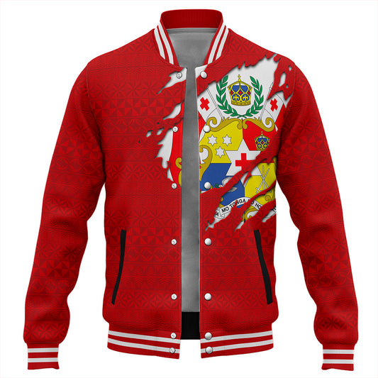 Tonga Baseball Jacket Ngatu Crack Style Ver.1