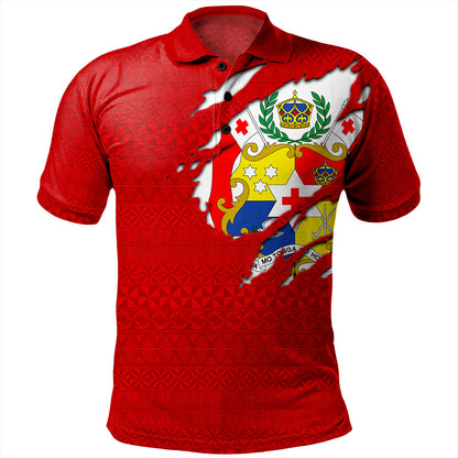Tonga Polo Shirt Ngatu Crack Style Ver.1