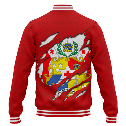 Tonga Baseball Jacket Ngatu Crack Style