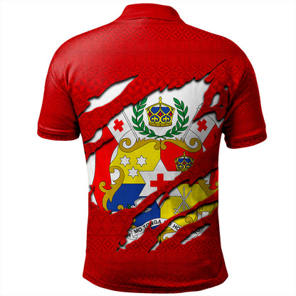 Tonga Polo Shirt Ngatu Crack Style