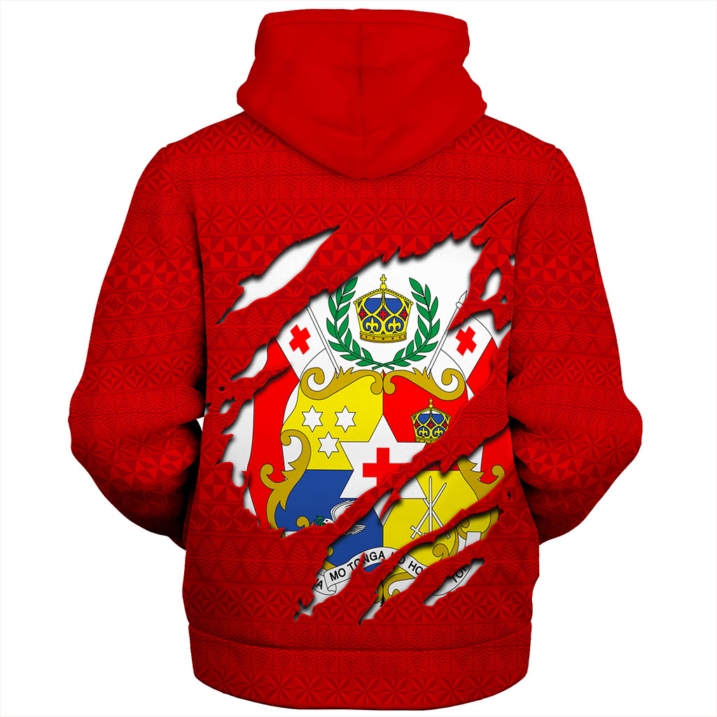 Tonga Sherpa Hoodie Ngatu Crack Style