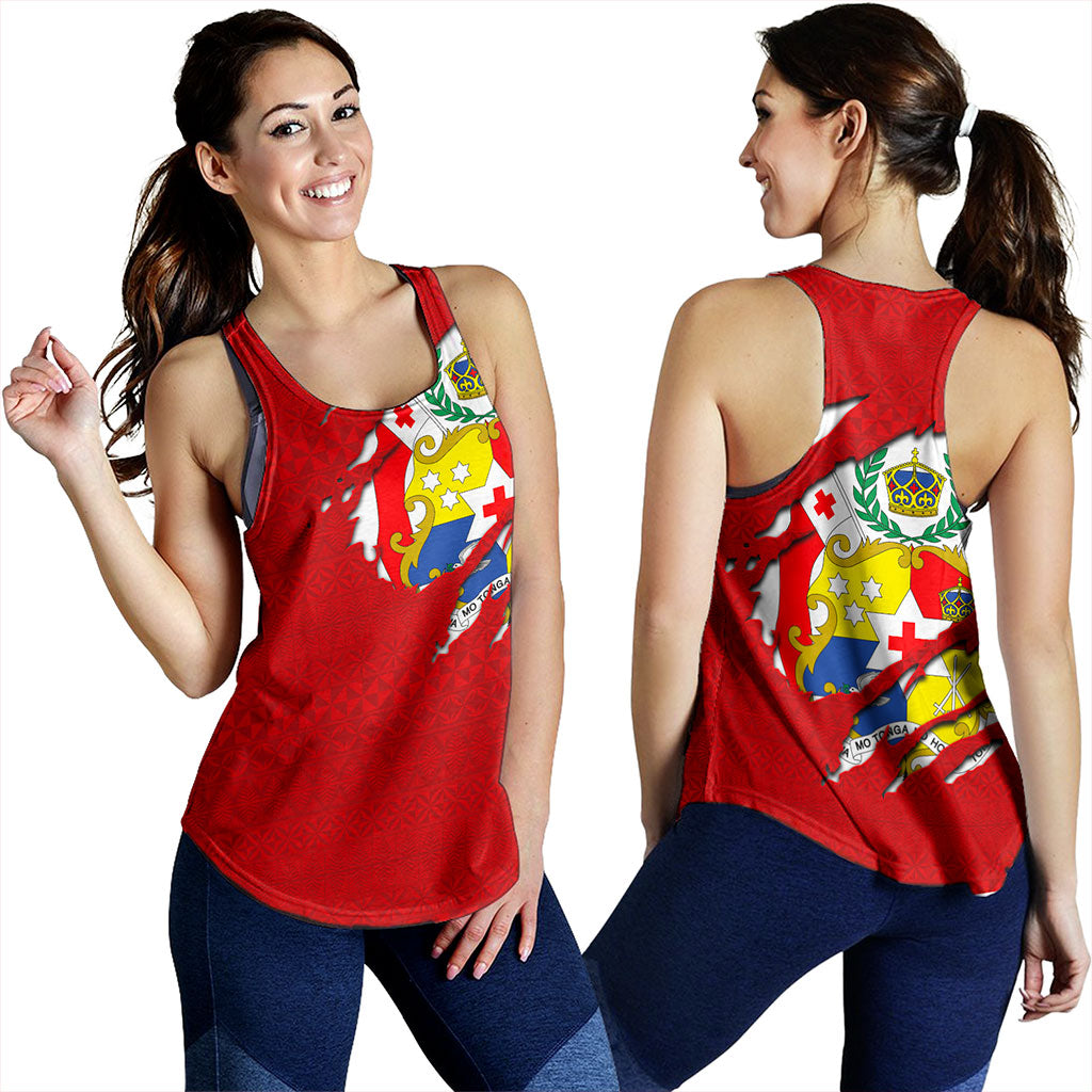 Tonga Women Tank Ngatu Crack Style