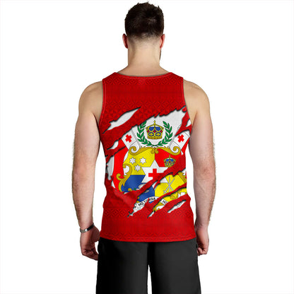 Tonga Tank Top Ngatu Crack Style
