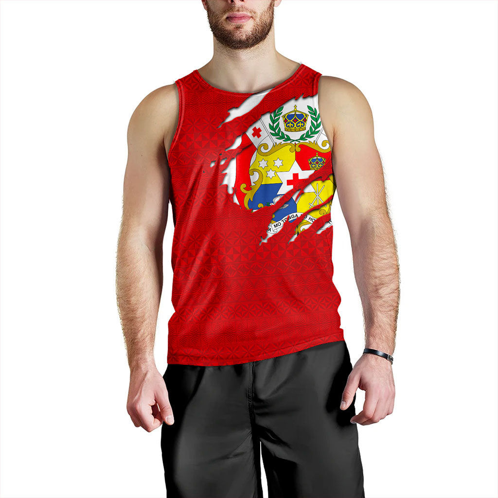 Tonga Tank Top Ngatu Crack Style