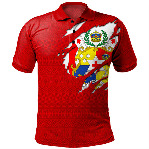 Tonga Polo Shirt Ngatu Crack Style