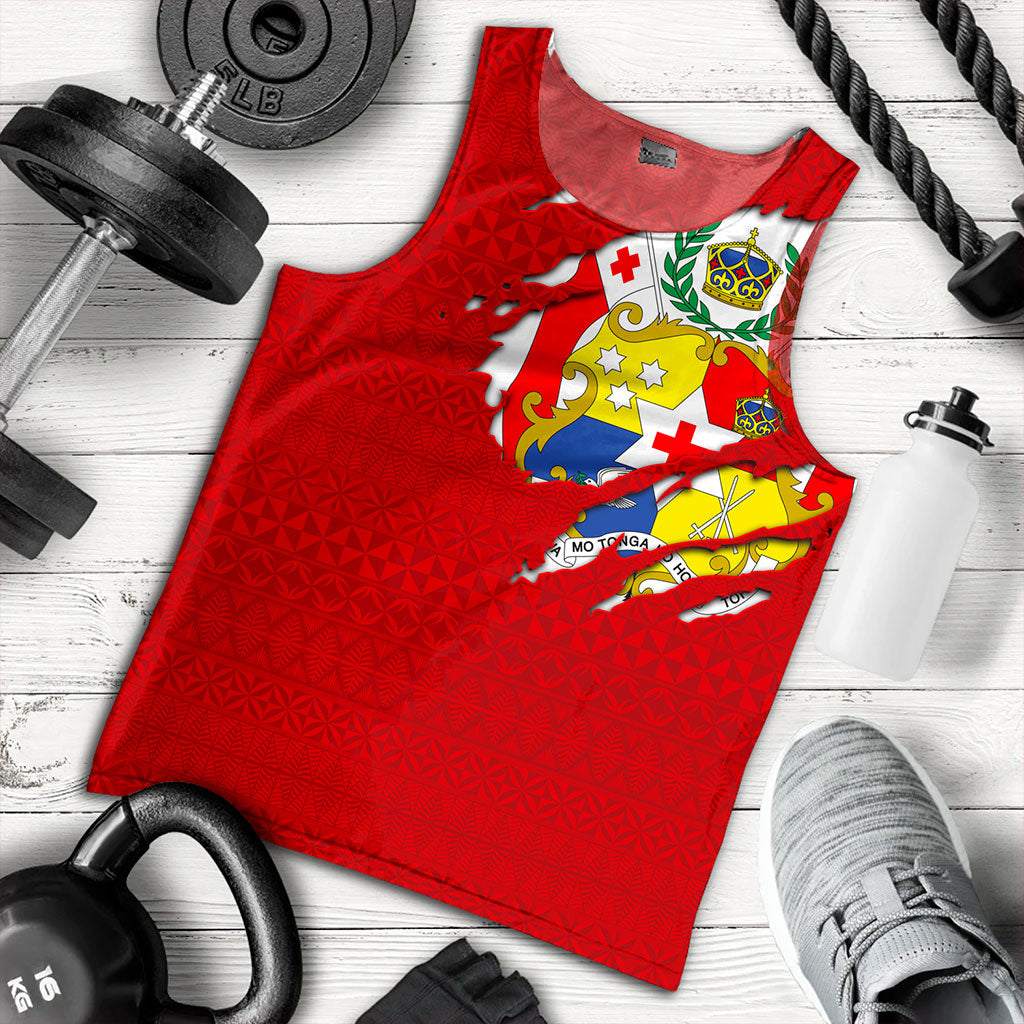 Tonga Tank Top Ngatu Crack Style