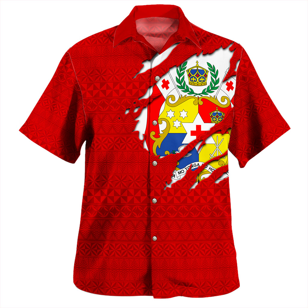 Tonga Hawaiian Shirt Ngatu Crack Style