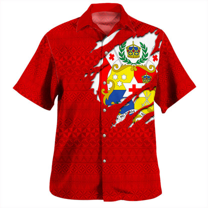 Tonga Hawaiian Shirt Ngatu Crack Style