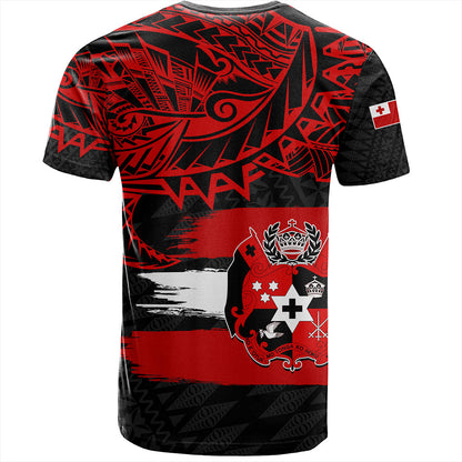 Tonga T-Shirt Tribal Polynesian Grunge Flag