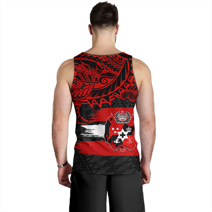 Tonga Tank Top Tribal Polynesian Grunge Flag