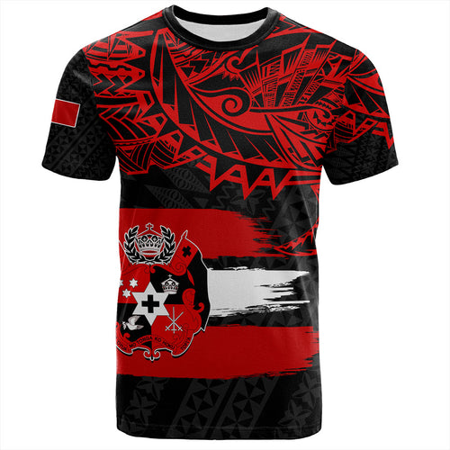 Tonga T-Shirt Tribal Polynesian Grunge Flag